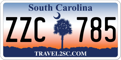 SC license plate ZZC785