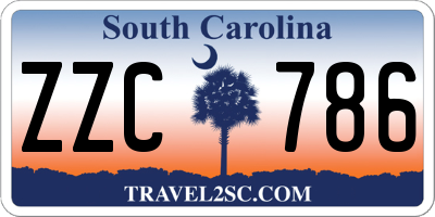 SC license plate ZZC786