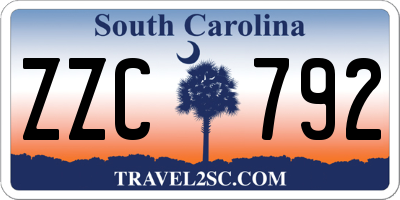 SC license plate ZZC792