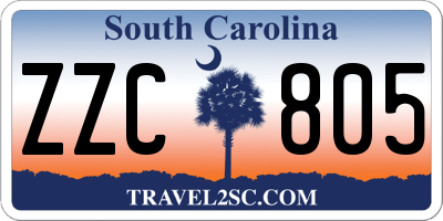 SC license plate ZZC805