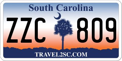 SC license plate ZZC809