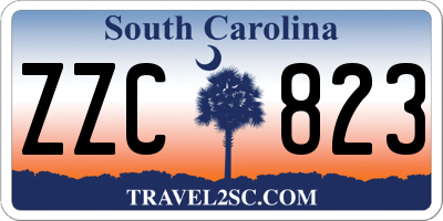 SC license plate ZZC823