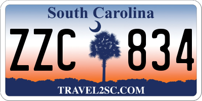 SC license plate ZZC834