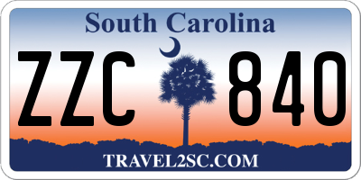 SC license plate ZZC840