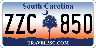 SC license plate ZZC850