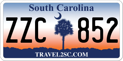 SC license plate ZZC852