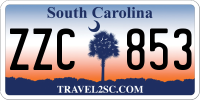SC license plate ZZC853