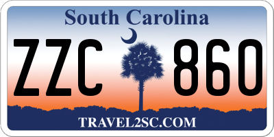 SC license plate ZZC860
