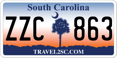 SC license plate ZZC863