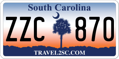 SC license plate ZZC870