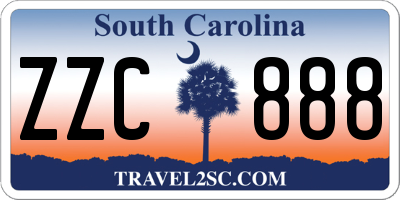 SC license plate ZZC888