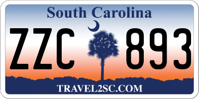 SC license plate ZZC893