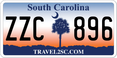 SC license plate ZZC896