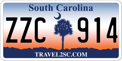 SC license plate ZZC914