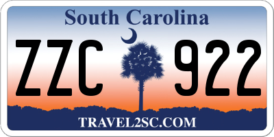 SC license plate ZZC922