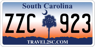 SC license plate ZZC923