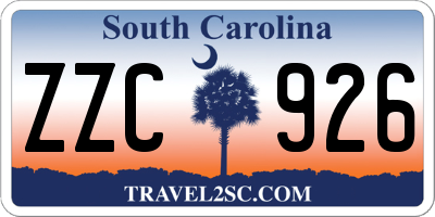 SC license plate ZZC926