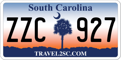 SC license plate ZZC927