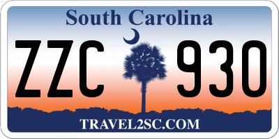 SC license plate ZZC930