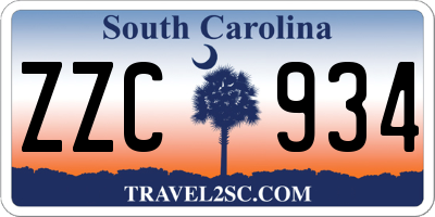 SC license plate ZZC934