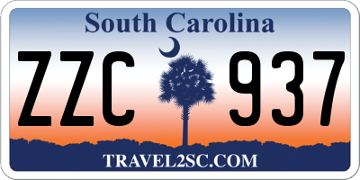 SC license plate ZZC937