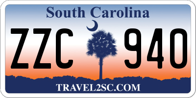 SC license plate ZZC940