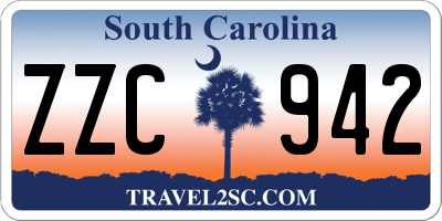 SC license plate ZZC942