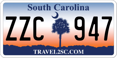 SC license plate ZZC947