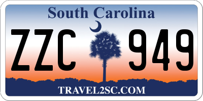 SC license plate ZZC949