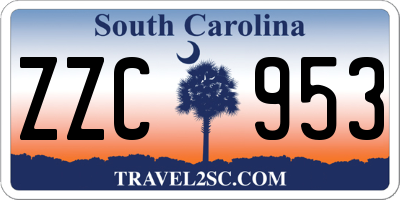 SC license plate ZZC953