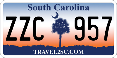 SC license plate ZZC957