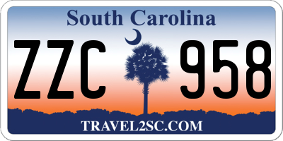 SC license plate ZZC958