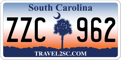 SC license plate ZZC962