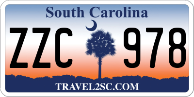 SC license plate ZZC978