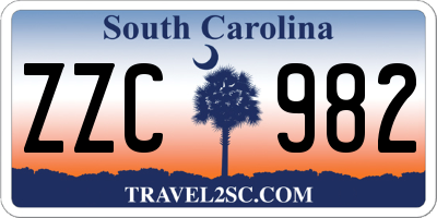 SC license plate ZZC982