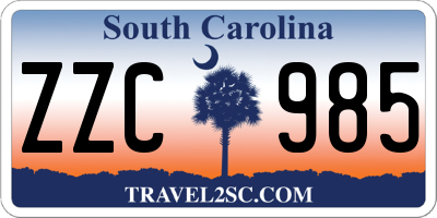 SC license plate ZZC985