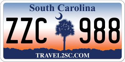 SC license plate ZZC988