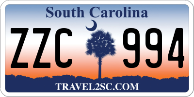 SC license plate ZZC994