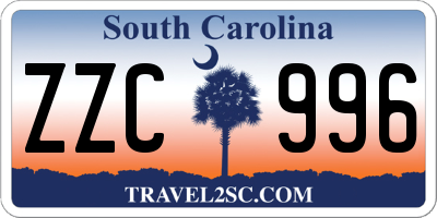 SC license plate ZZC996