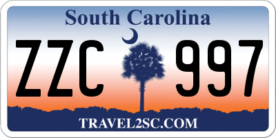 SC license plate ZZC997