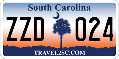 SC license plate ZZD024