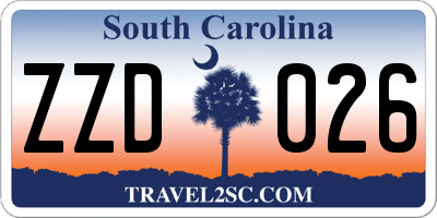 SC license plate ZZD026