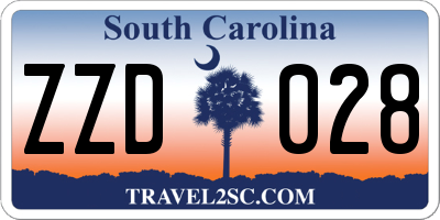 SC license plate ZZD028