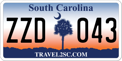 SC license plate ZZD043