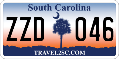 SC license plate ZZD046