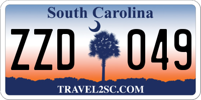 SC license plate ZZD049