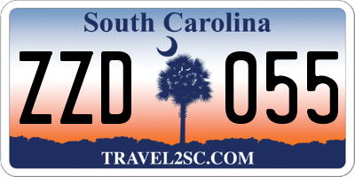 SC license plate ZZD055