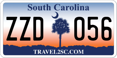 SC license plate ZZD056