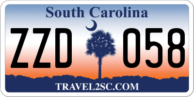 SC license plate ZZD058