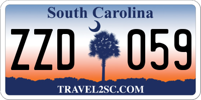 SC license plate ZZD059